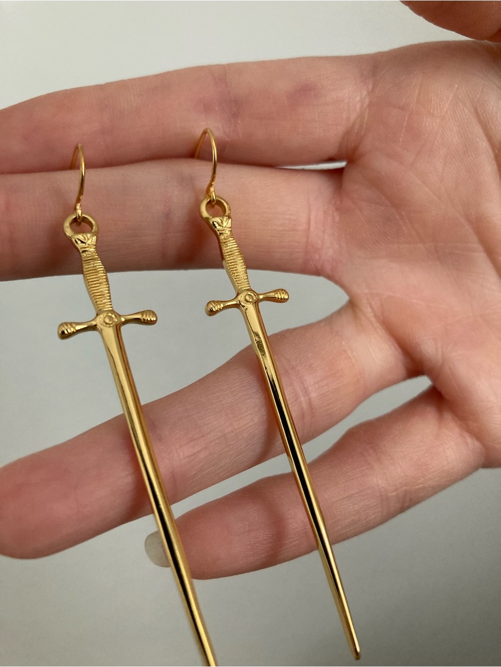 Vanessa Mooney sonnet of the sword gold dagger earrings sword dagger Jewelry